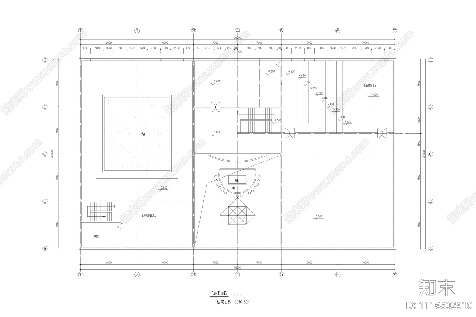 3层城市展览馆方案图施工图cad施工图下载【ID:1116802510】