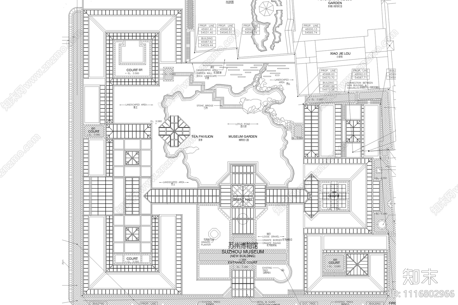 苏州博物馆建筑方案设计图施工图施工图下载【ID:1116802966】