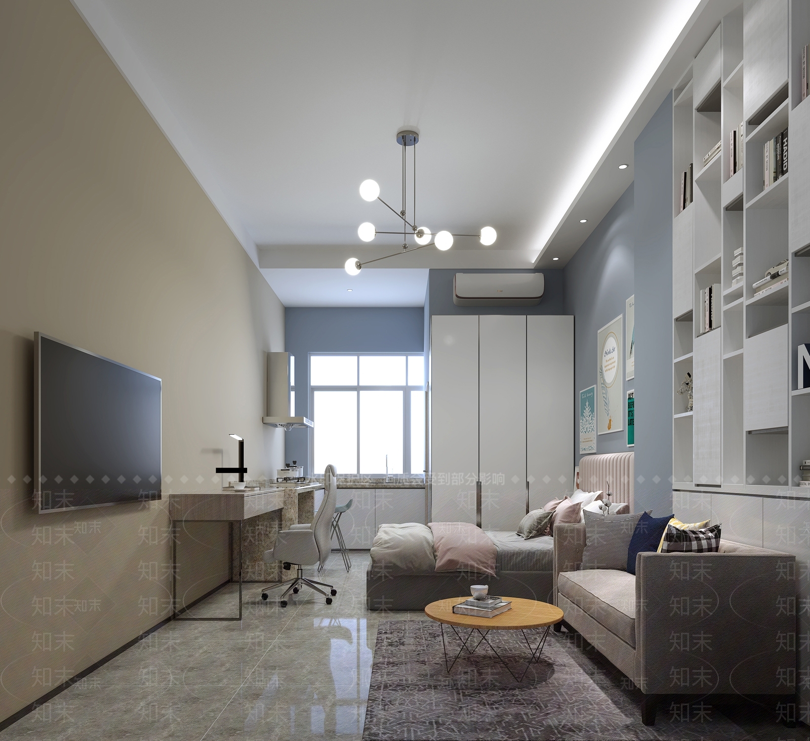 现代单身公寓3D模型下载【ID:1116807011】