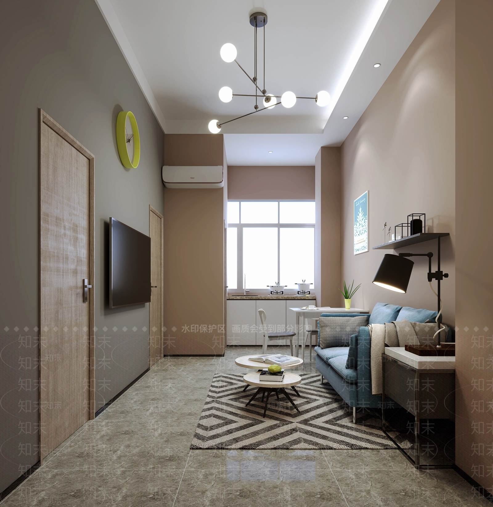 现代单身公寓3D模型下载【ID:1116807011】