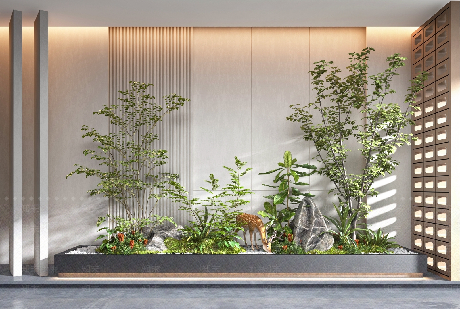 室内盆栽植物3D模型下载【ID:1116813950】