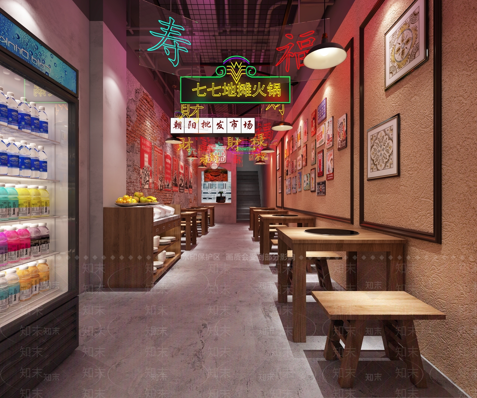 现代火锅店3D模型下载【ID:1116815732】