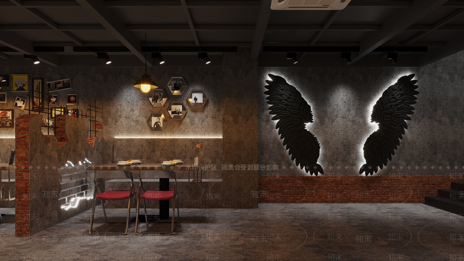 工业风叙利亚风火锅店3D模型下载【ID:1117307274】