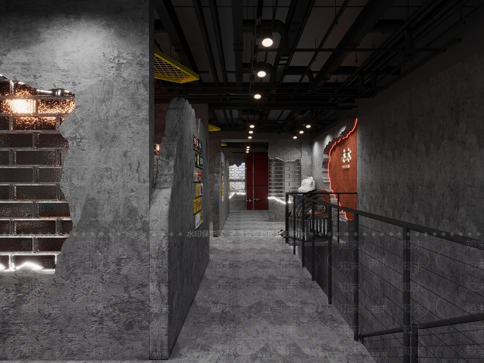 叙利亚风火锅店包厢过道3D模型下载【ID:1116817809】