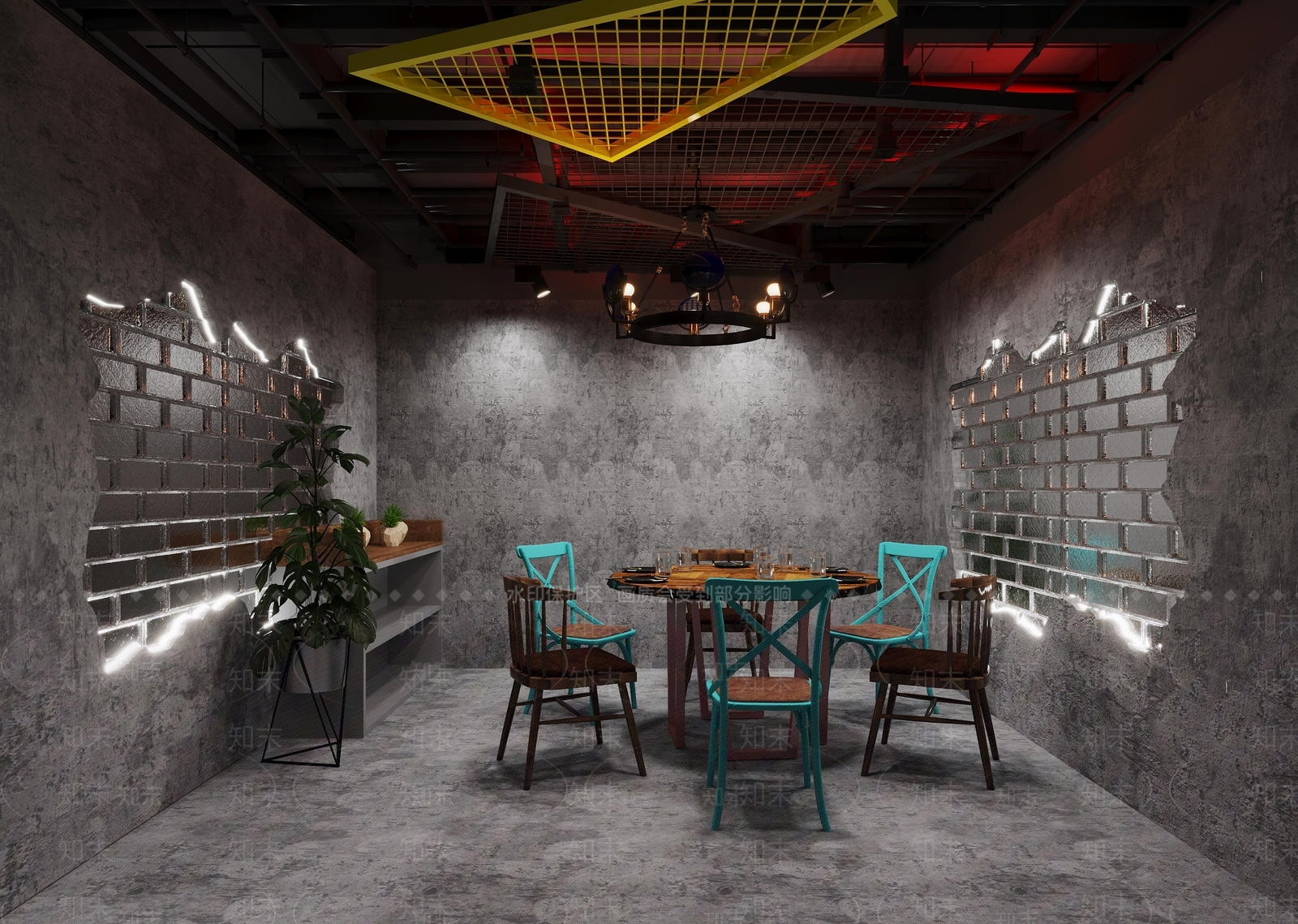 叙利亚风火锅店包厢过道3D模型下载【ID:1116817809】