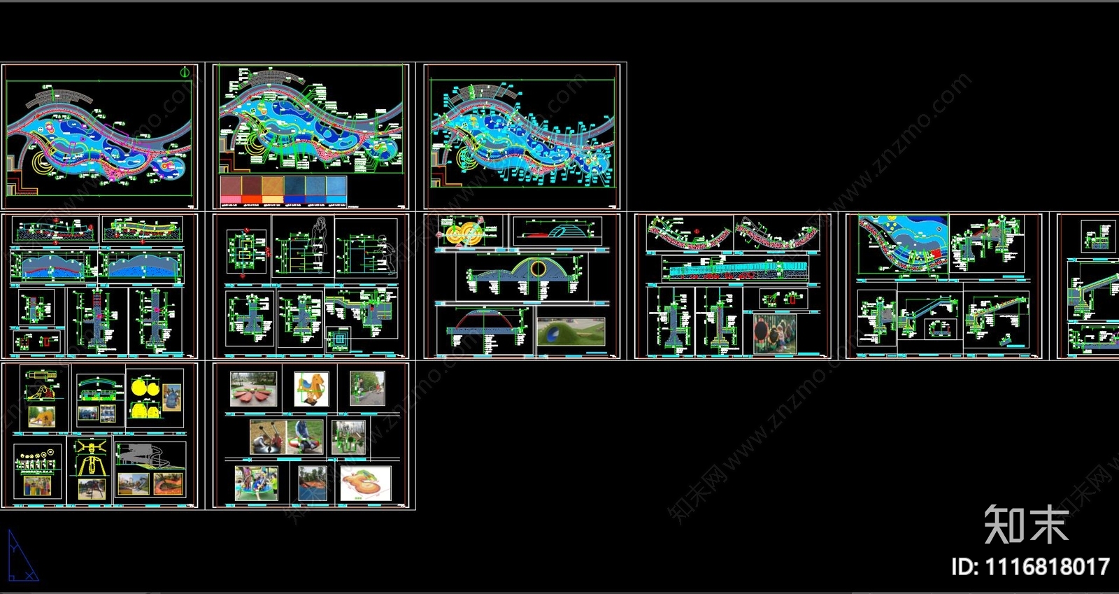 儿童活动场区域景观设计施工图施工图下载【ID:1116818017】