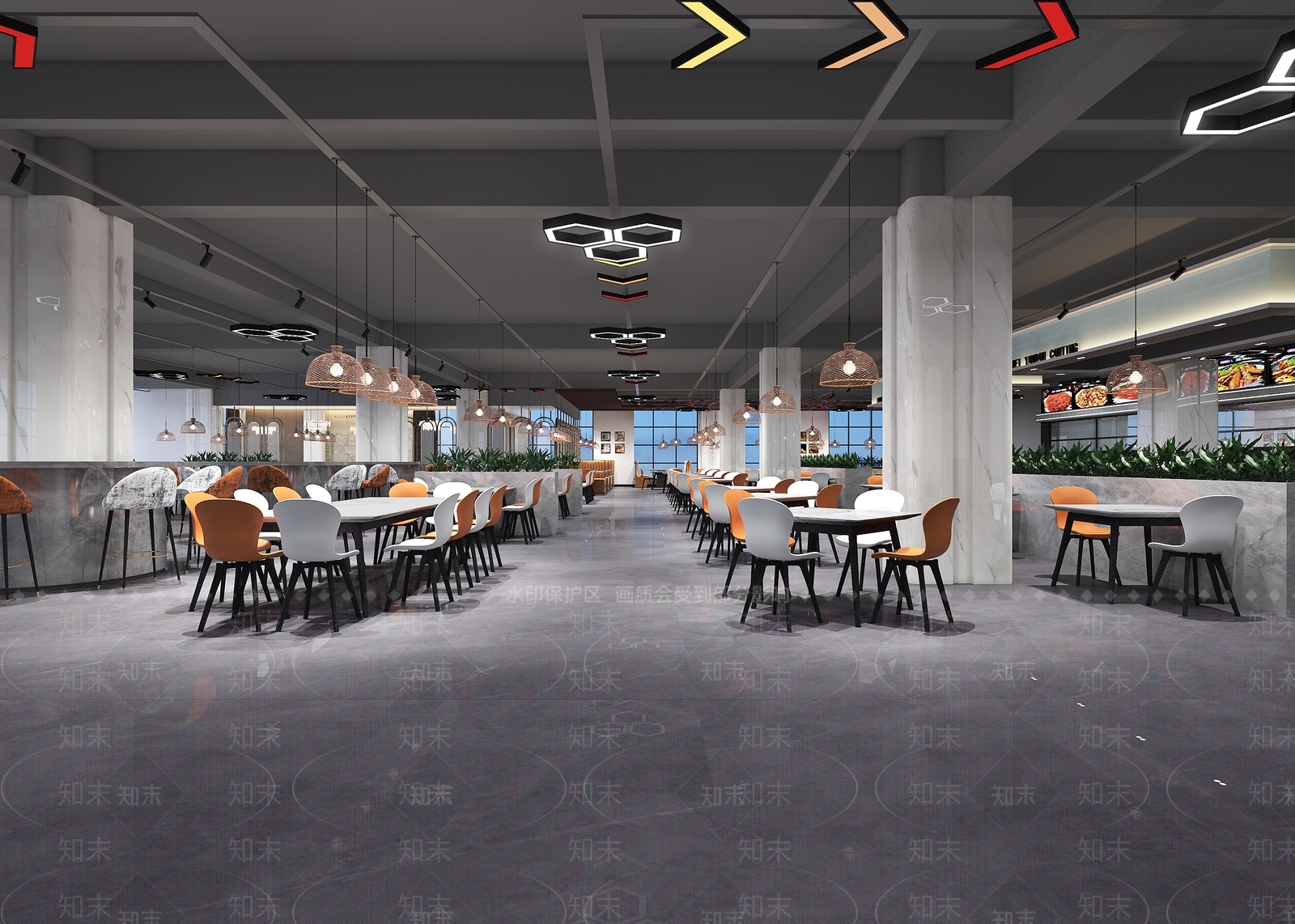 现代自助餐厅3D模型下载【ID:1116967283】