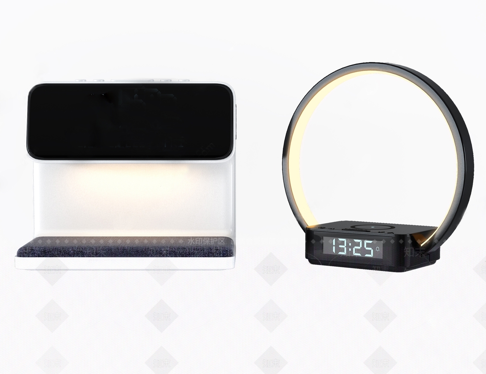 现代创意时钟台灯SU模型下载【ID:1116825976】