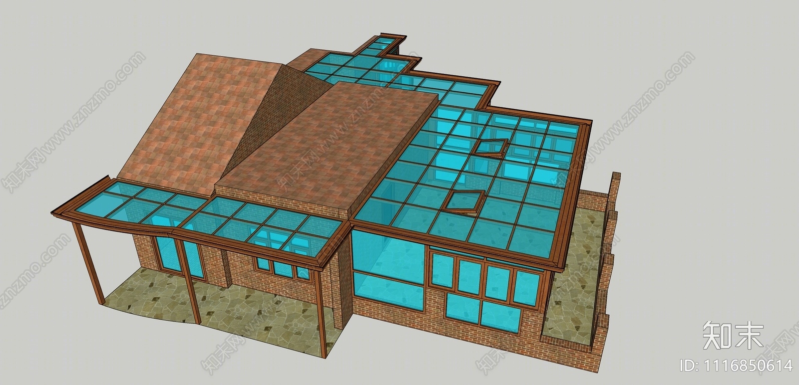 现代阳光房SU模型下载【ID:1116850614】
