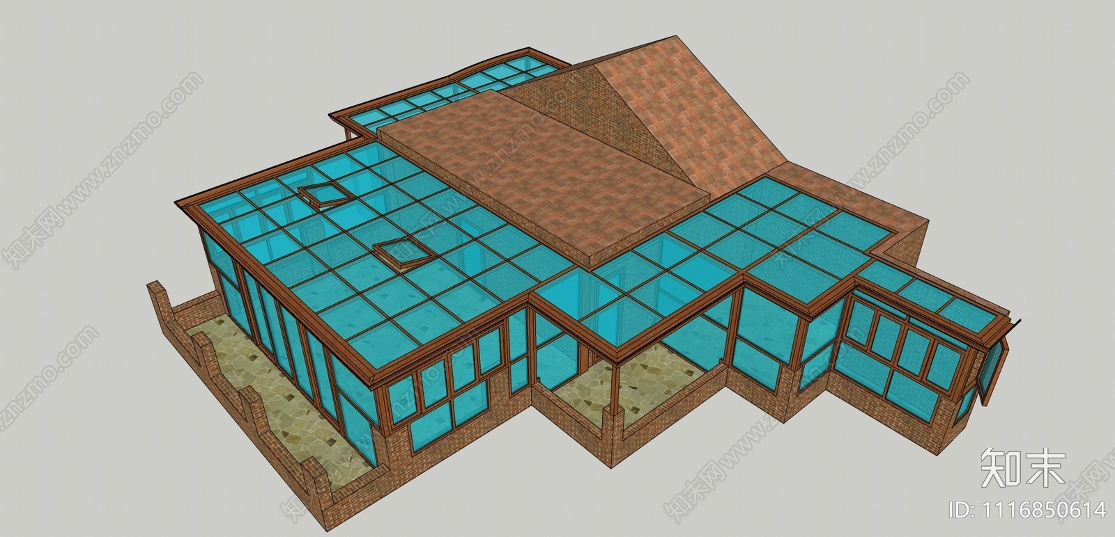 现代阳光房SU模型下载【ID:1116850614】