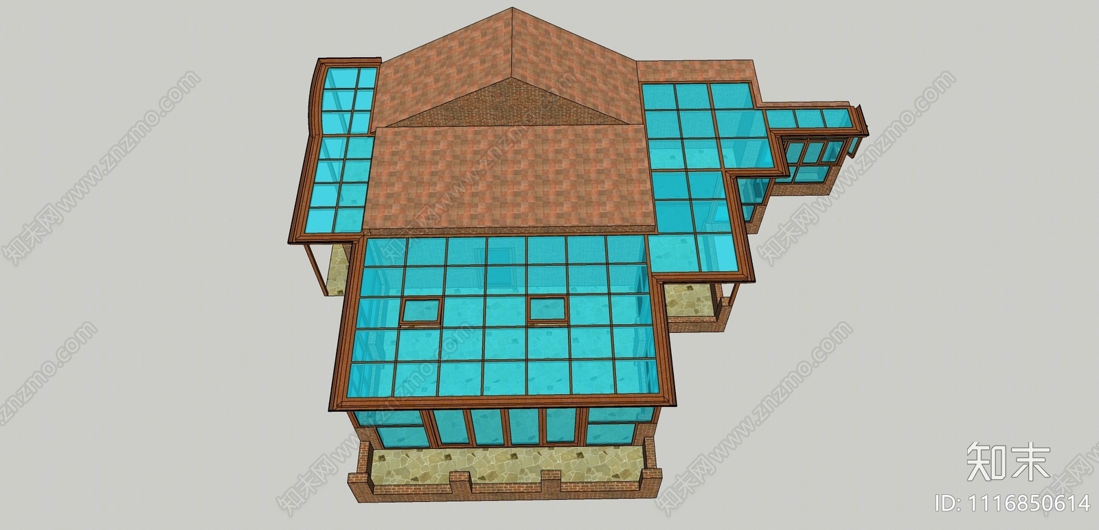 现代阳光房SU模型下载【ID:1116850614】