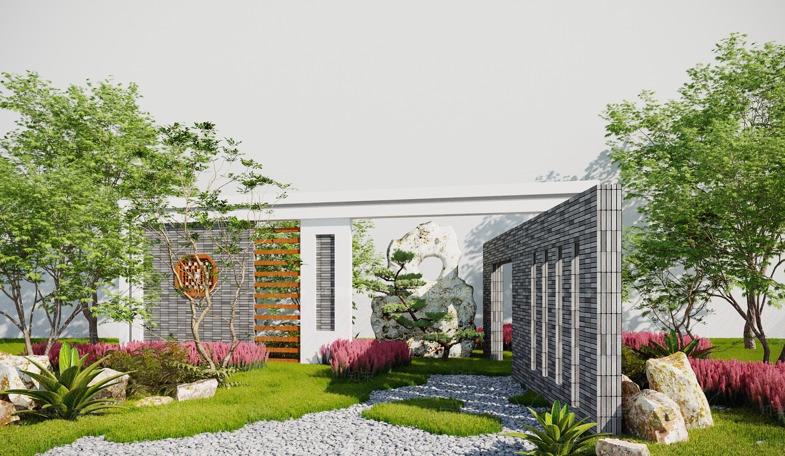 中式景墙3D模型下载【ID:1116853062】