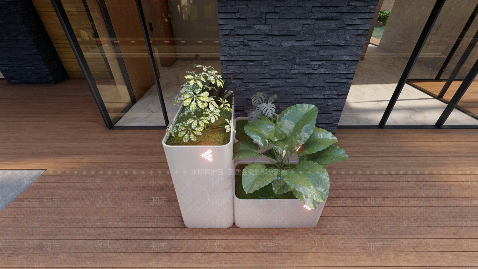 现代盆栽SU模型下载【ID:1116858982】