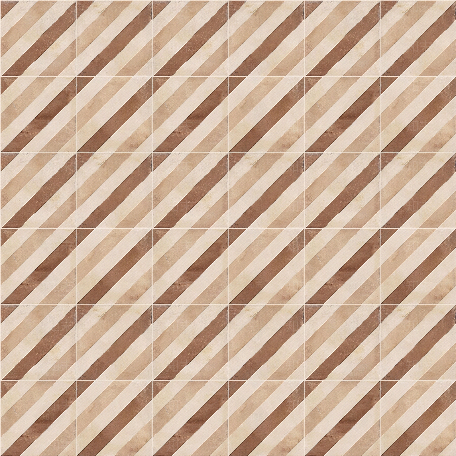 斜条纹橙色复古花砖贴图下载【ID:1118042971】