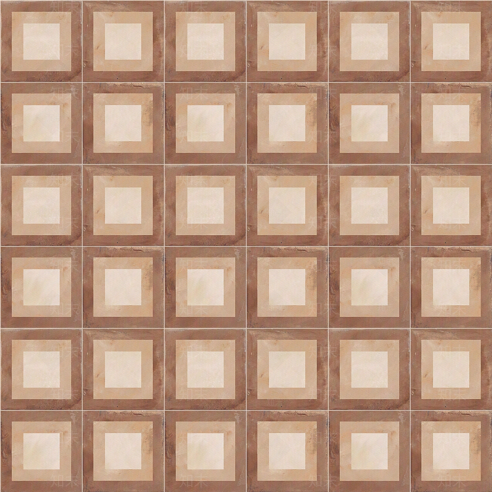 方形橙色复古花砖贴图下载【ID:1116997019】