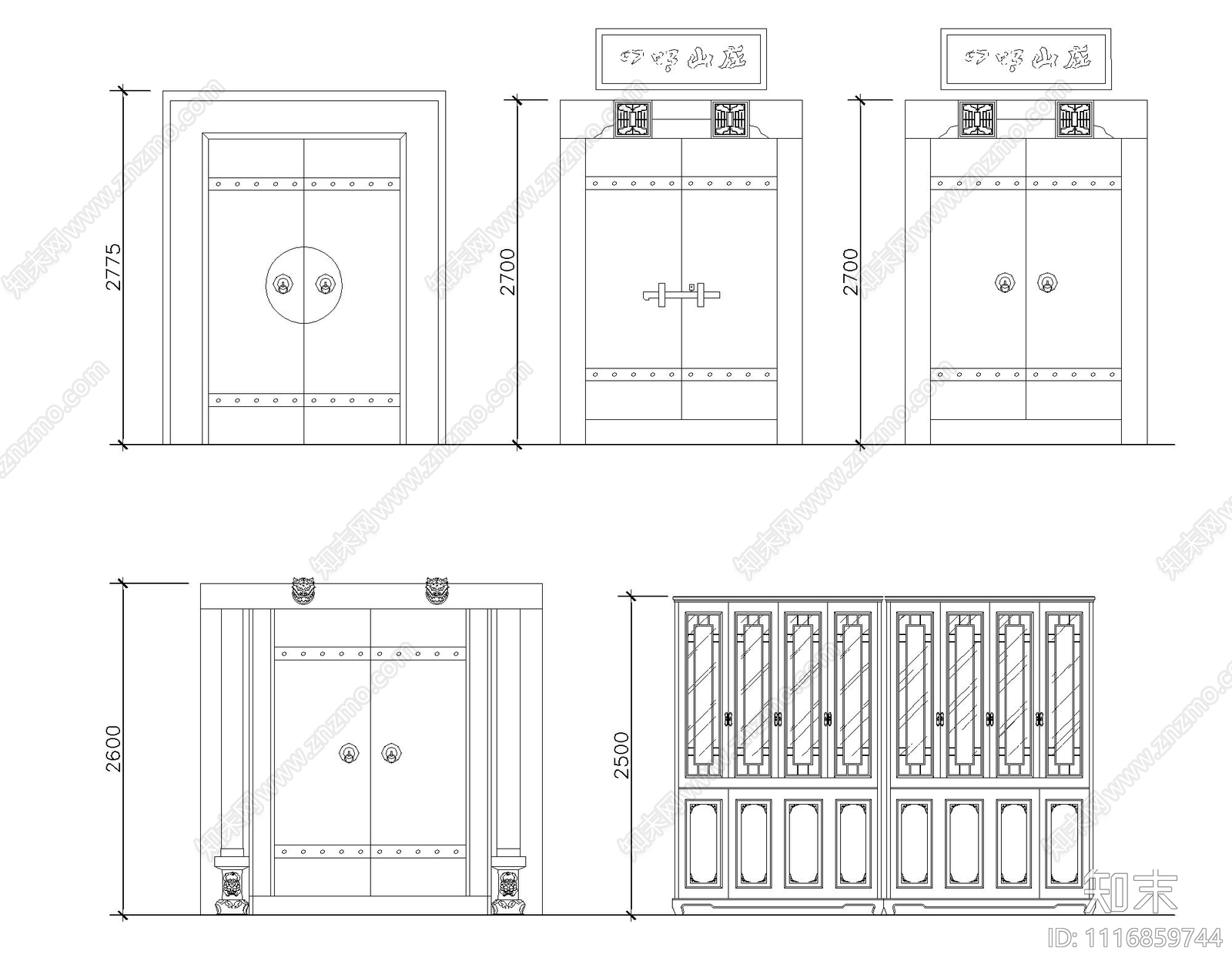 现代室内家具平立面图块施工图下载【ID:1116859744】