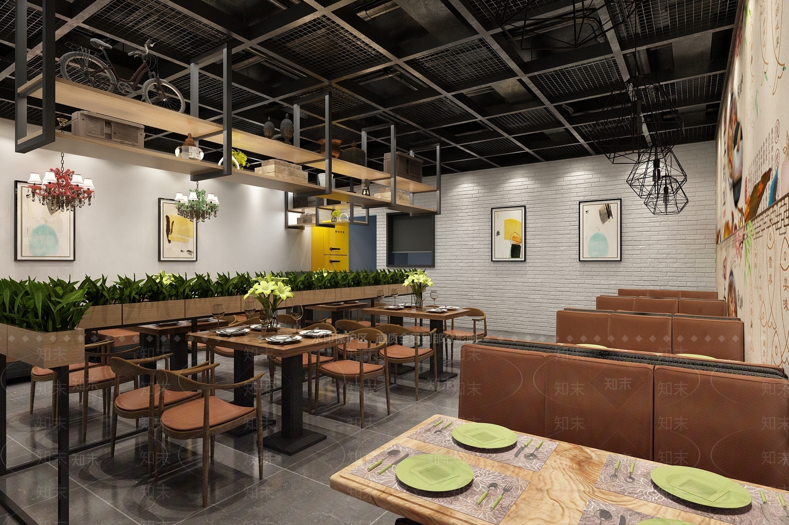 现代烤鱼店3D模型下载【ID:1116861965】