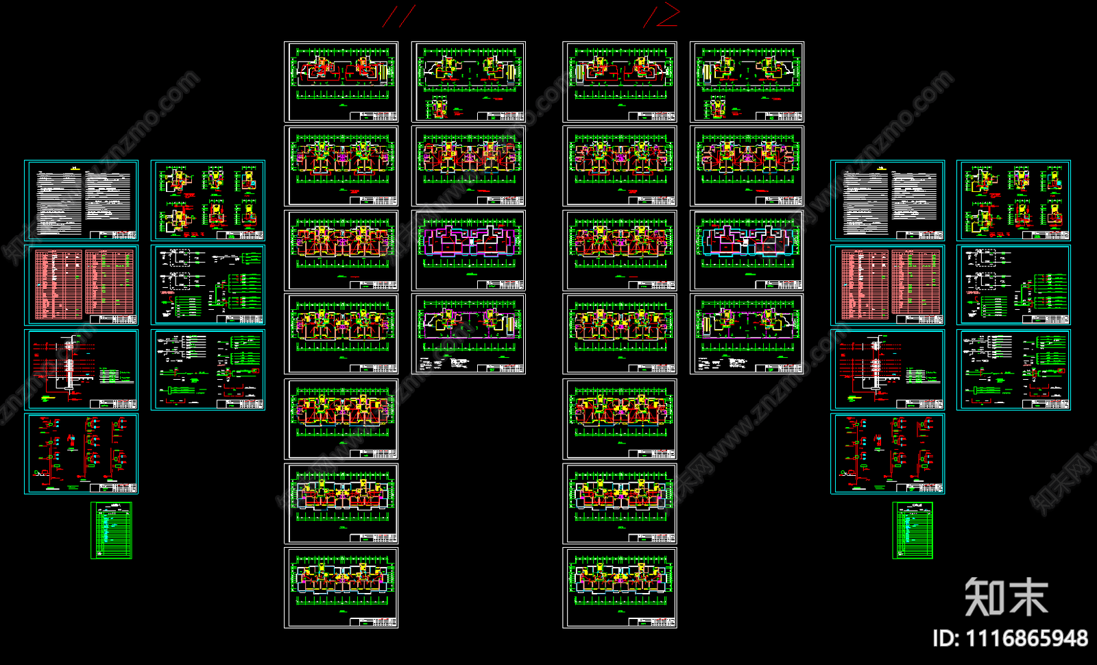 小区两栋住宅楼电气设计施工图施工图下载【ID:1116865948】