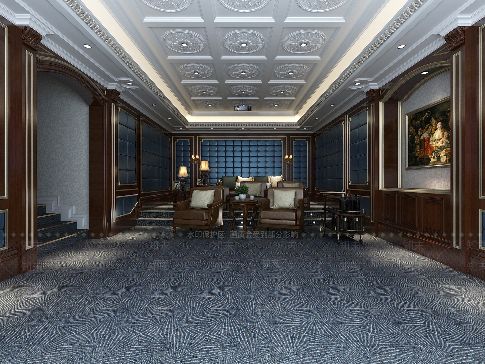 欧式古典影音室3D模型下载【ID:1116869213】