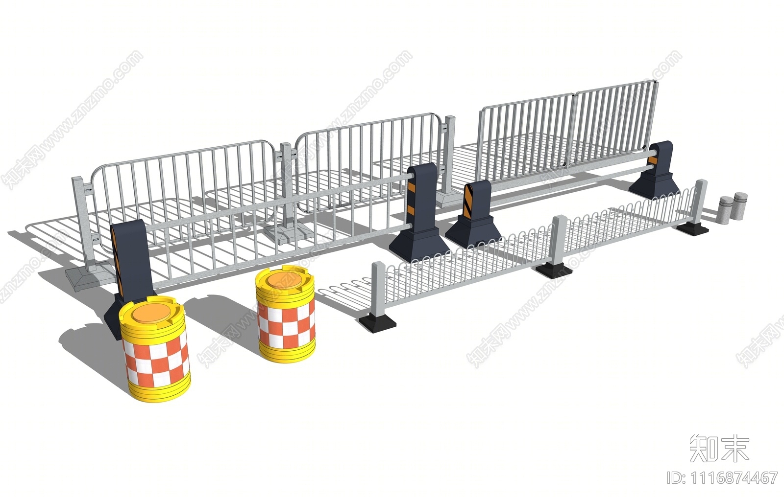 现代道路围栏SU模型下载【ID:1116874467】
