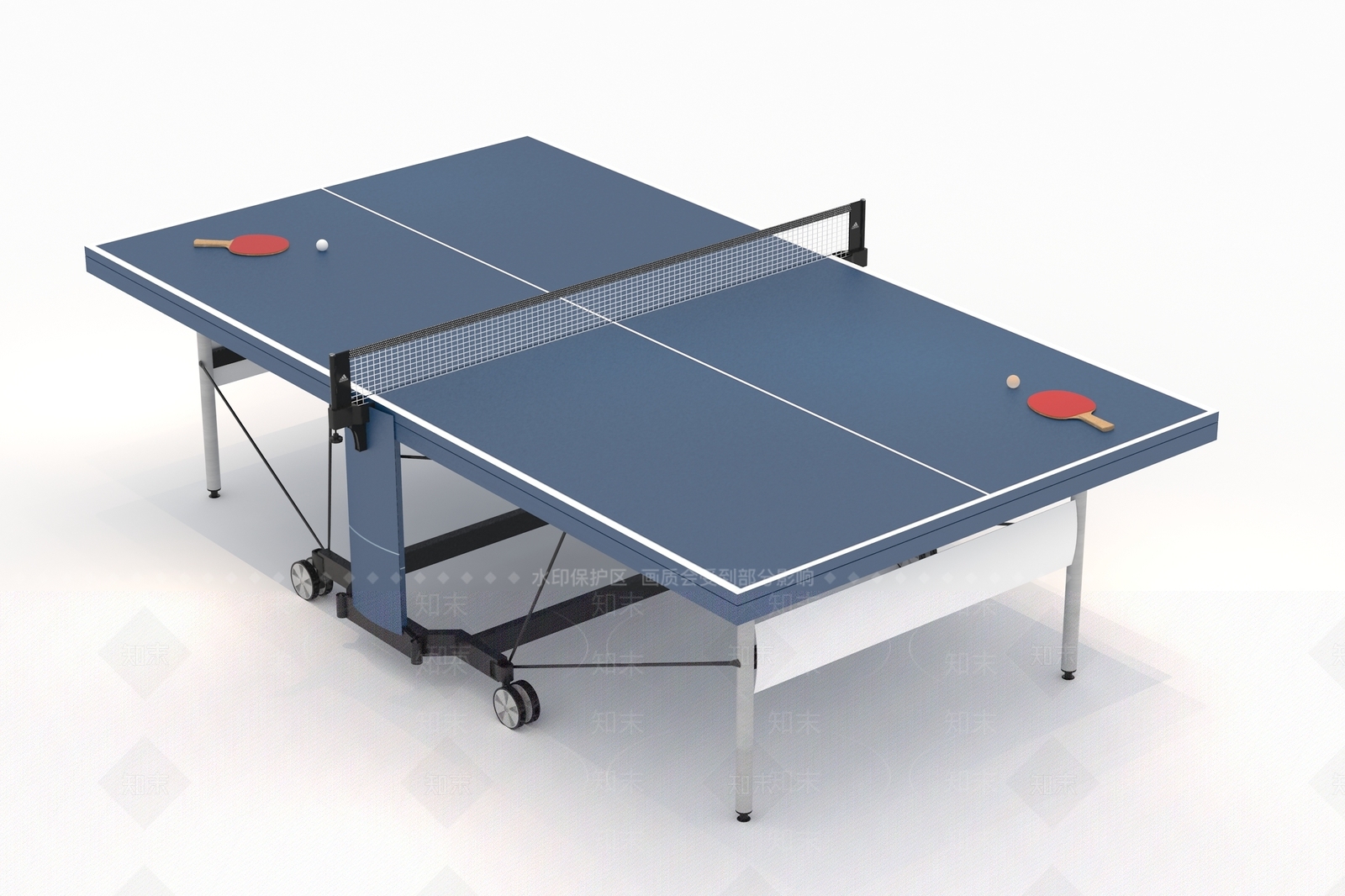 乒乓球台3D模型下载【ID:1116876446】