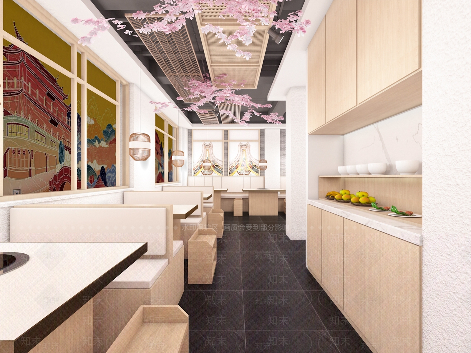 新中式火锅店3D模型下载【ID:1116877802】