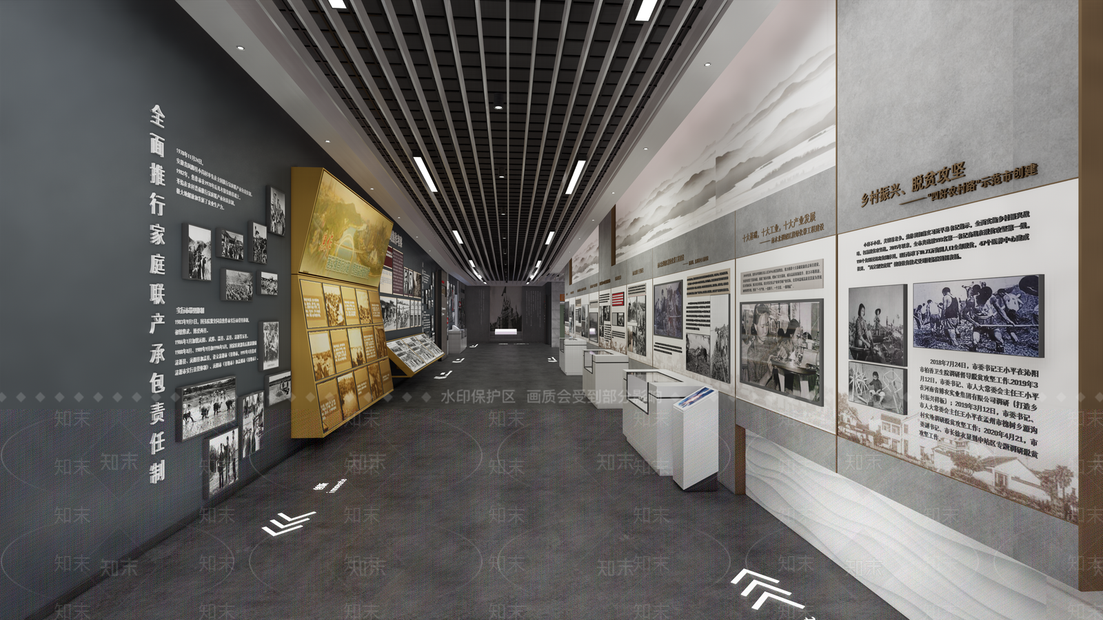 现代党建展厅SU模型下载【ID:1116880913】