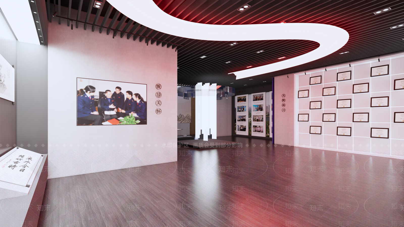 现代党建展厅SU模型下载【ID:1116881680】
