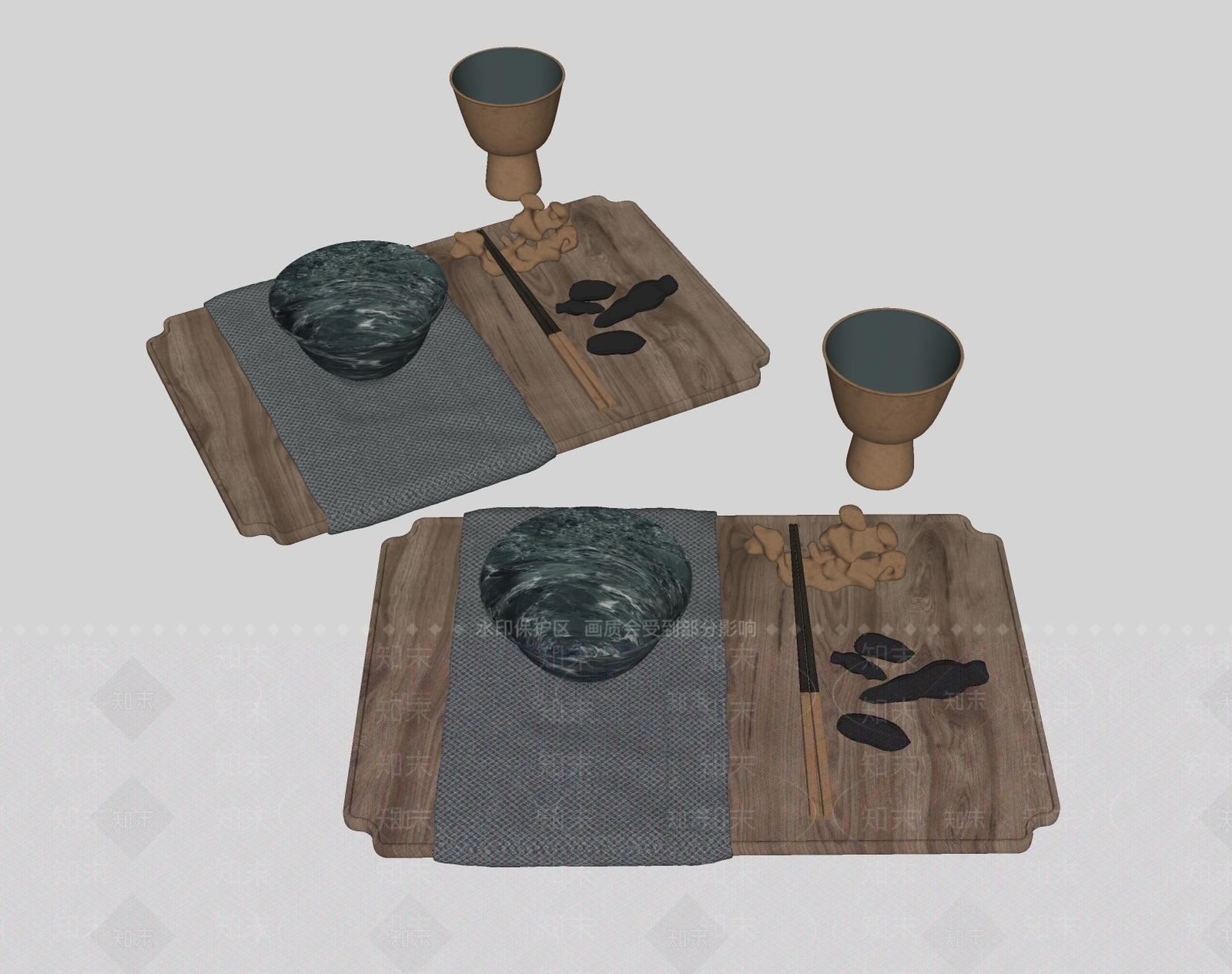 餐具SU模型下载【ID:1116891876】