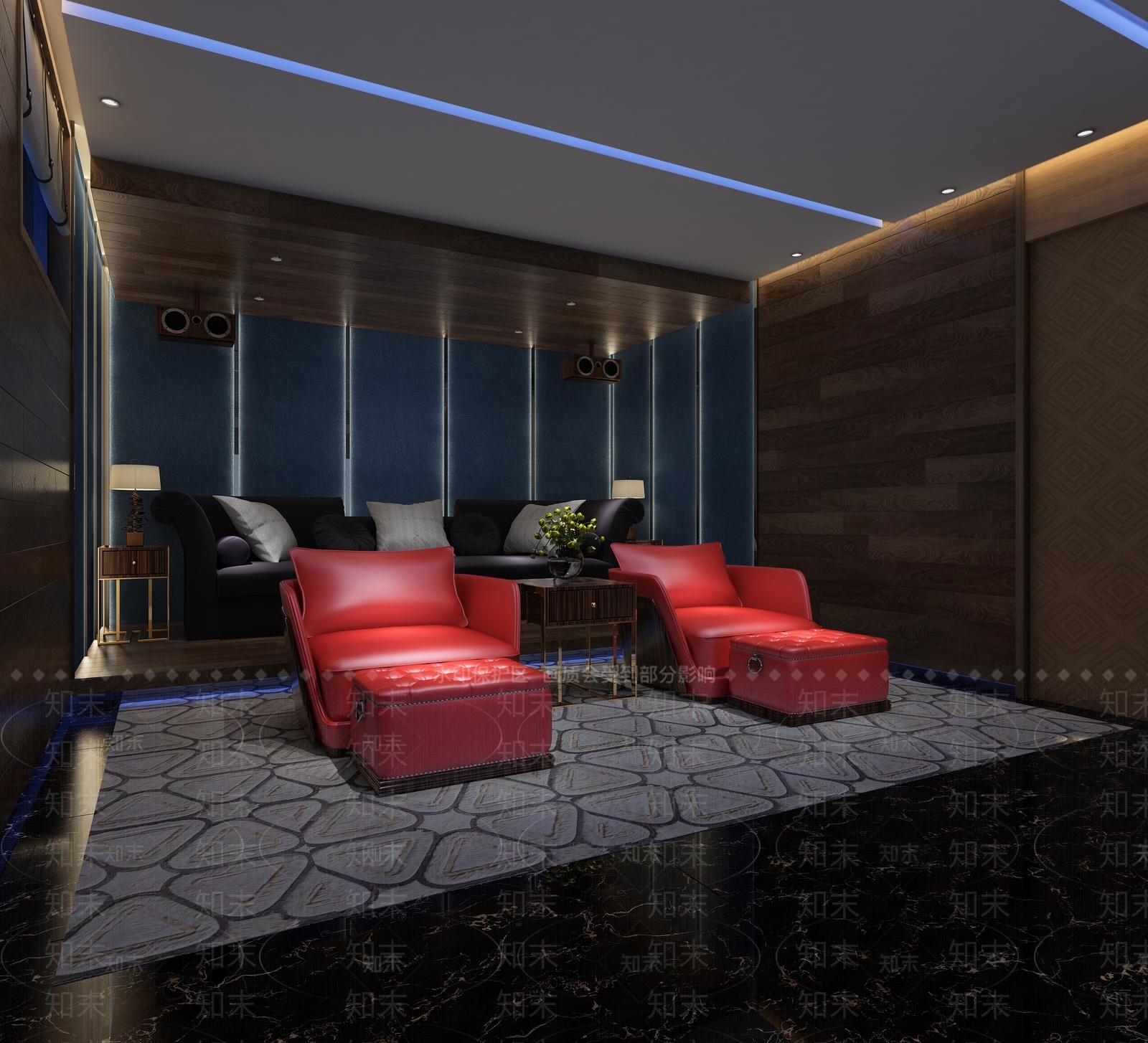 现代影音室3D模型下载【ID:1116902039】