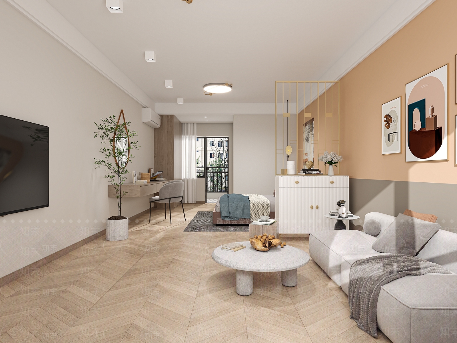 北欧单身公寓3D模型下载【ID:1116910073】