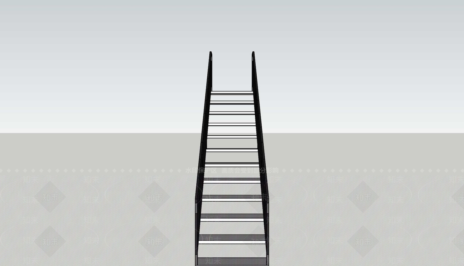现代楼梯SU模型下载【ID:1116917071】