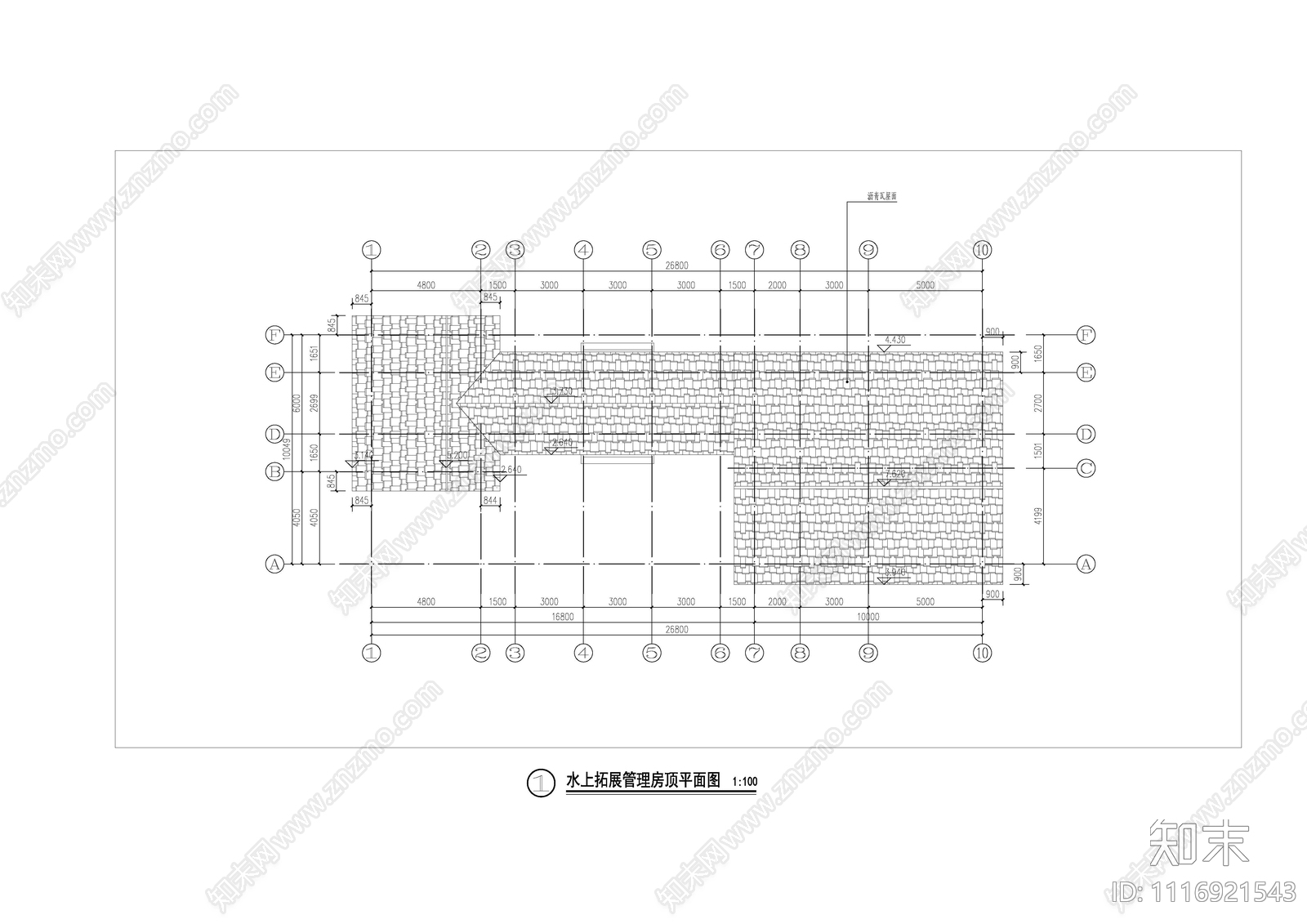 管理用房建筑施工图cad施工图下载【ID:1116921543】