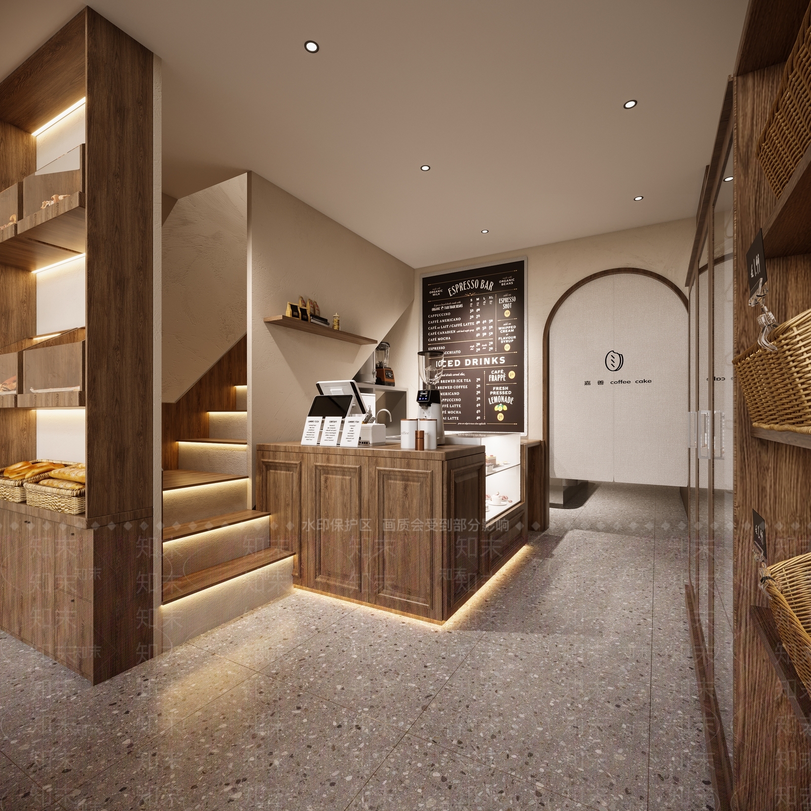 现代面包甜品店3D模型下载【ID:1116924804】