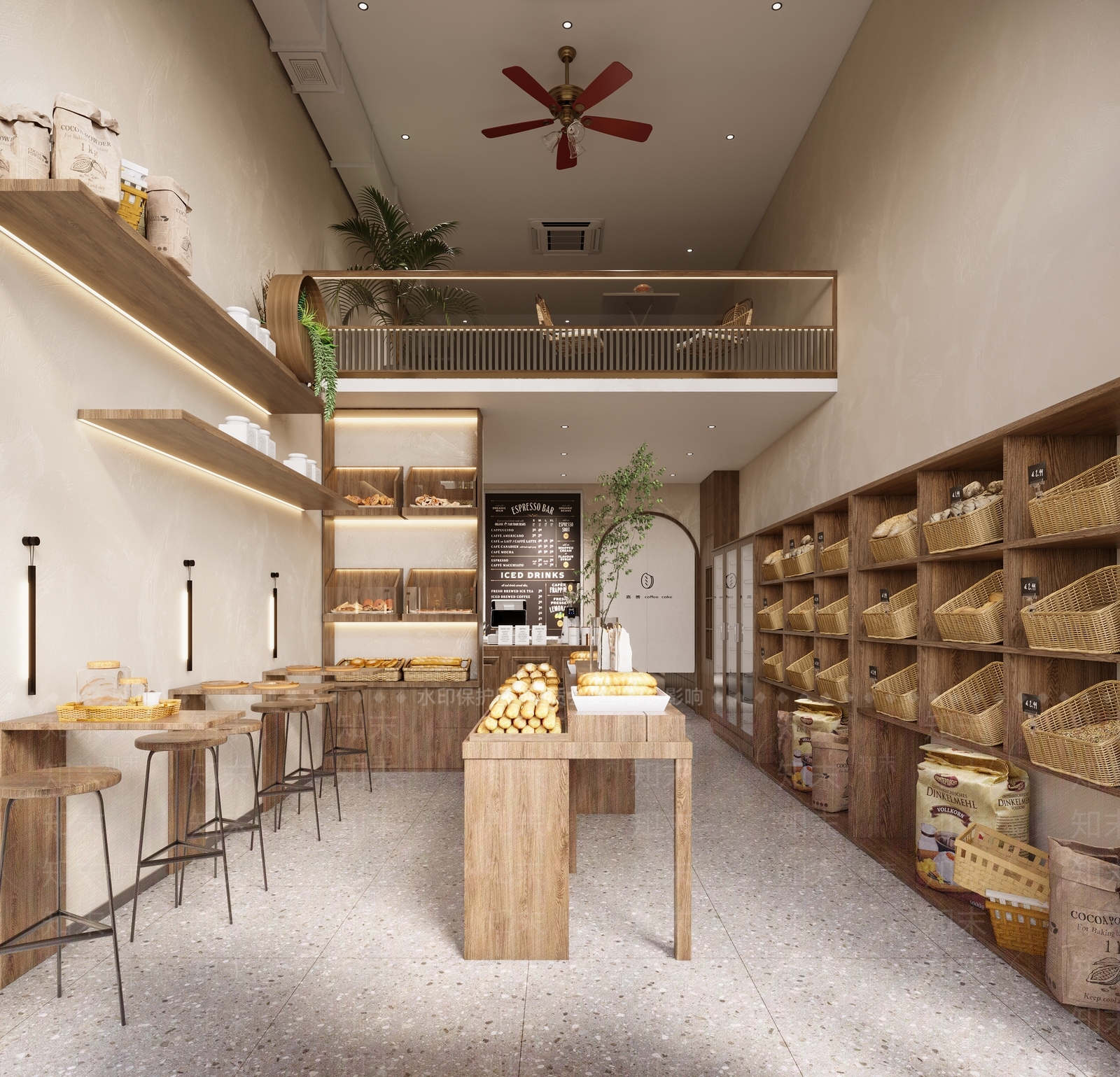 现代面包甜品店3D模型下载【ID:1116924804】