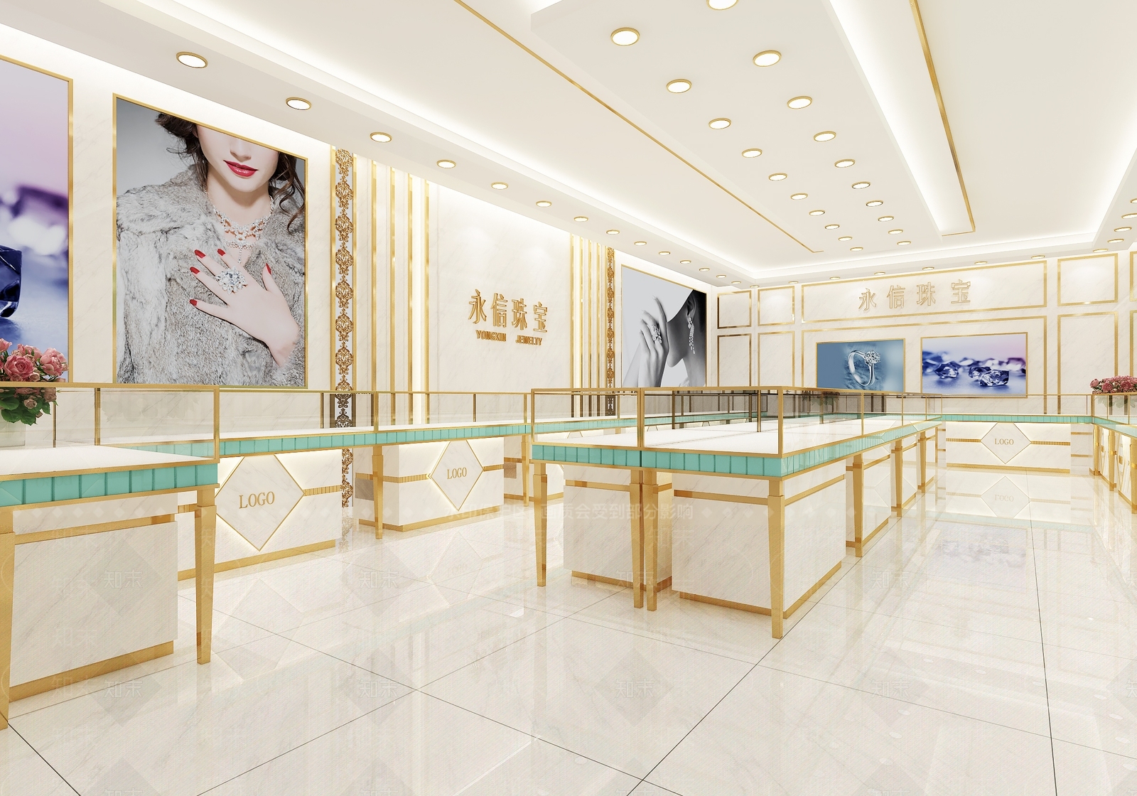 现代珠宝店3D模型下载【ID:1116925671】