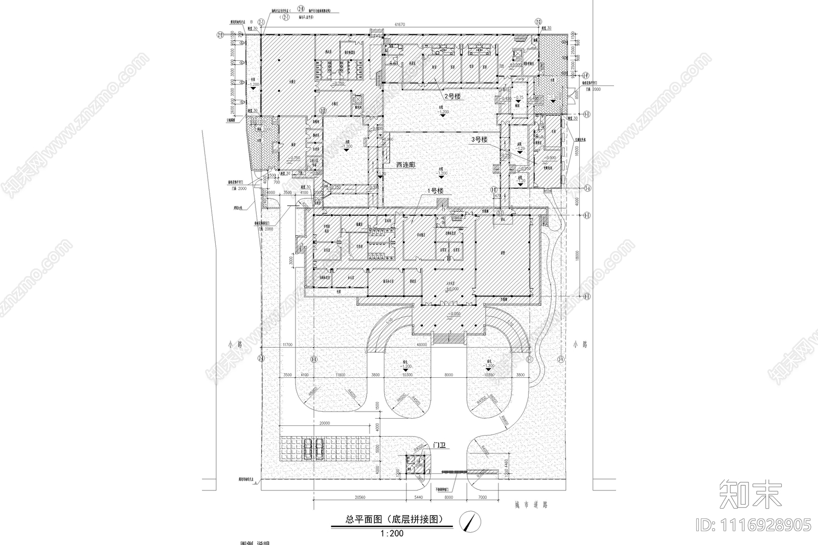 古建筑平立面施工图施工图下载【ID:1116928905】