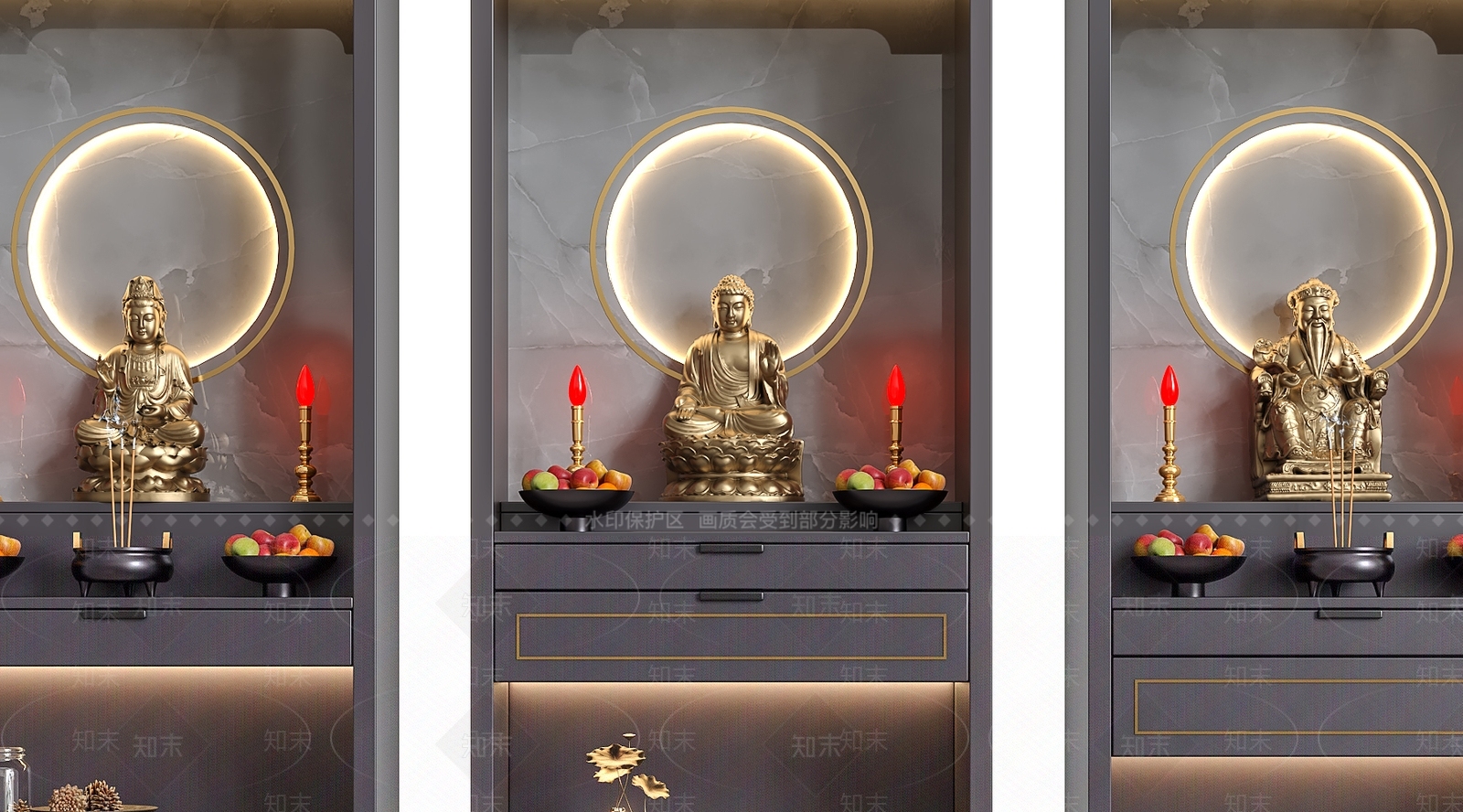 现代佛龛3D模型下载【ID:1116932573】