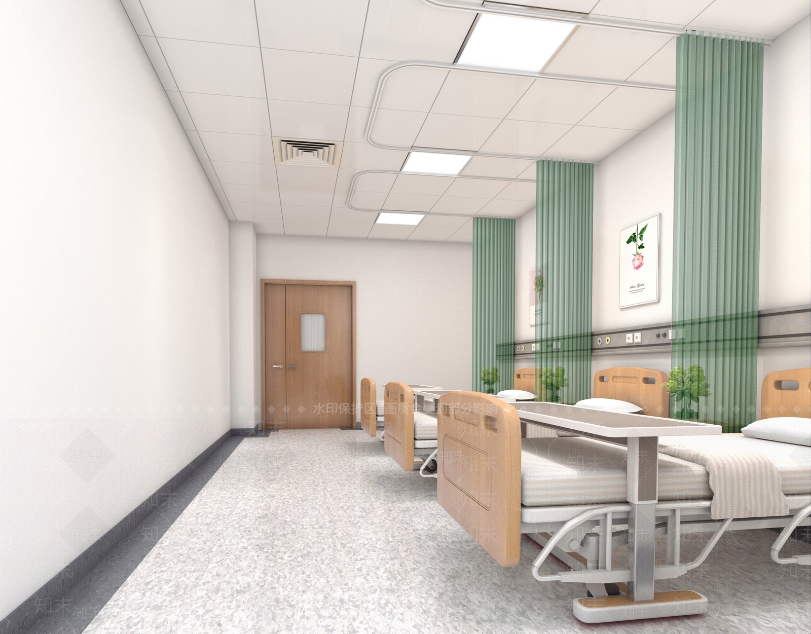 现代病房3D模型下载【ID:1116934776】