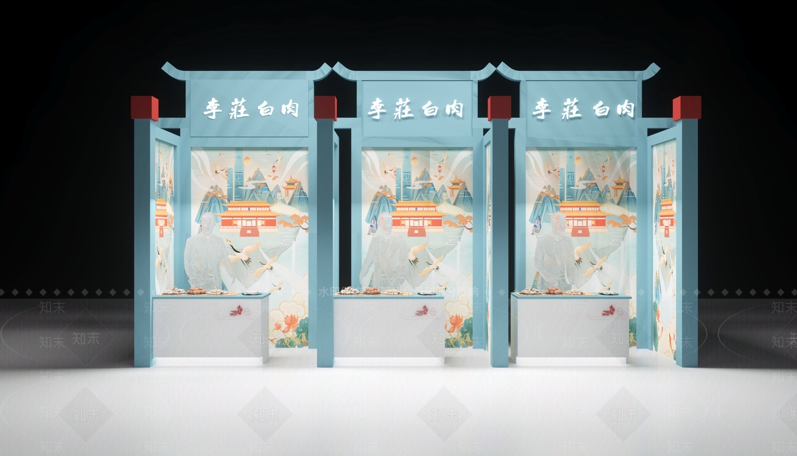 新中式售卖亭3D模型下载【ID:1116935840】