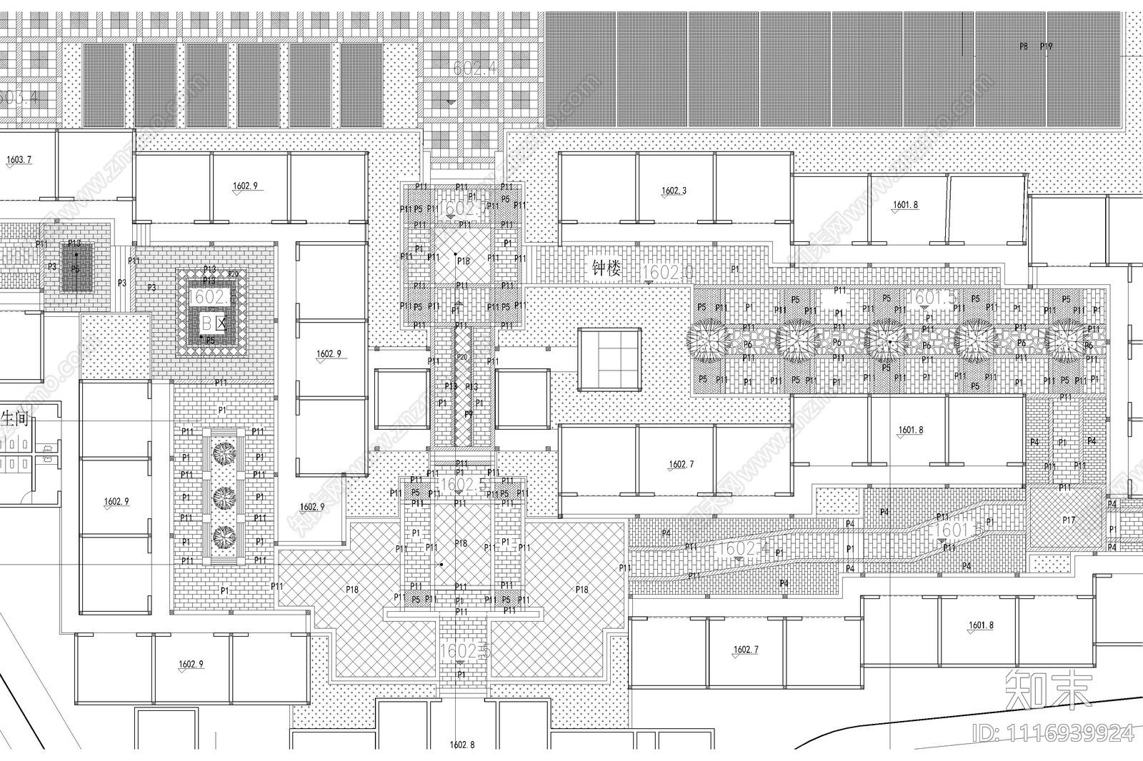 公园广场铺装大样图施工图施工图下载【ID:1116939924】