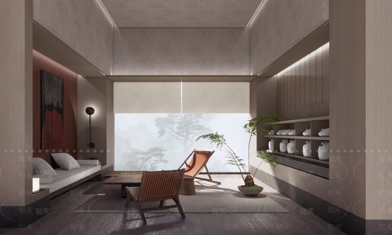 现代休息区SU模型下载【ID:1116949616】