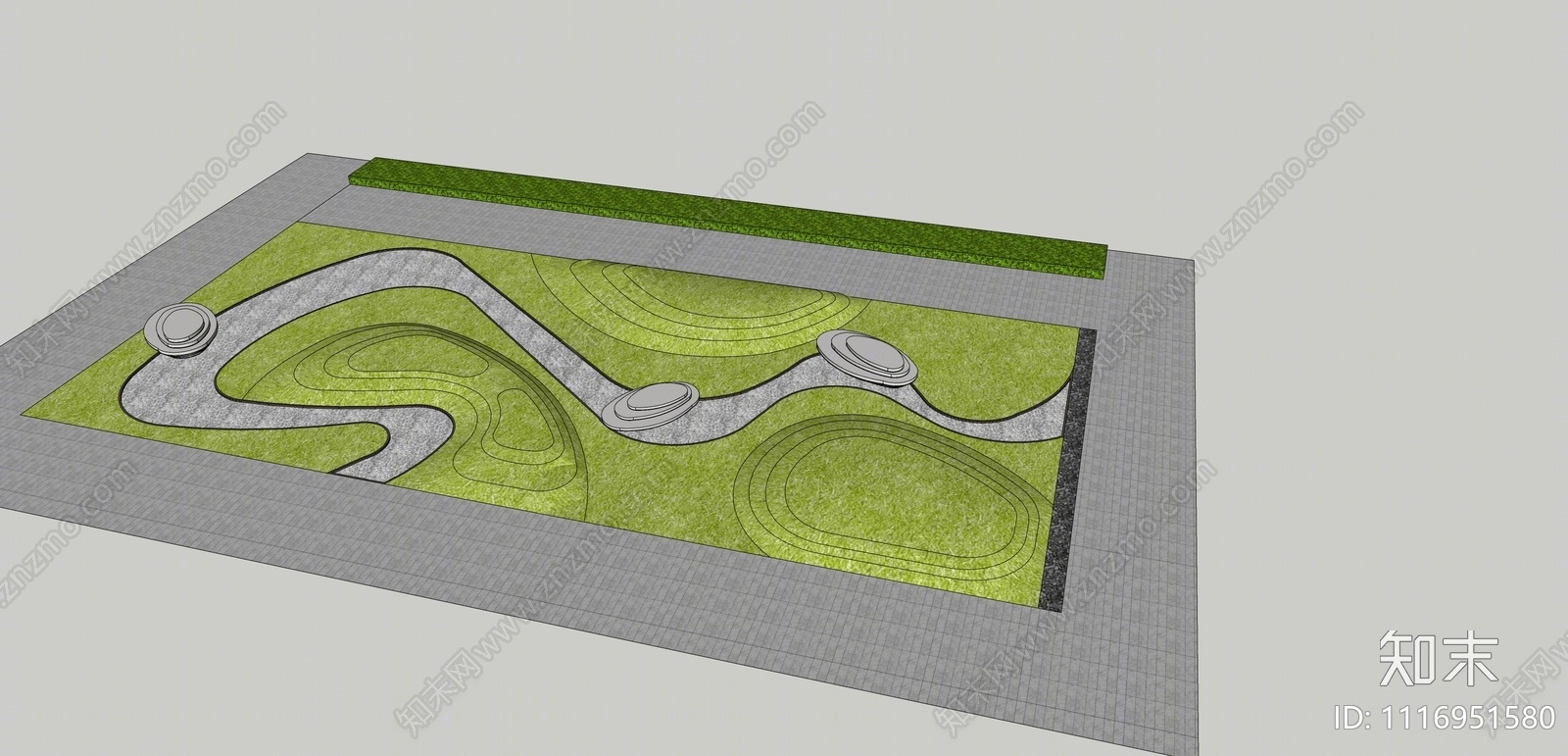现代微地形景观SU模型下载【ID:1116951580】