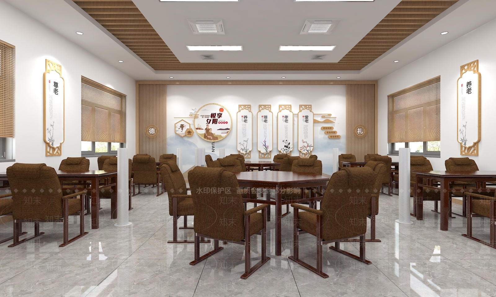 新中式麻将室3D模型下载【ID:1116955456】