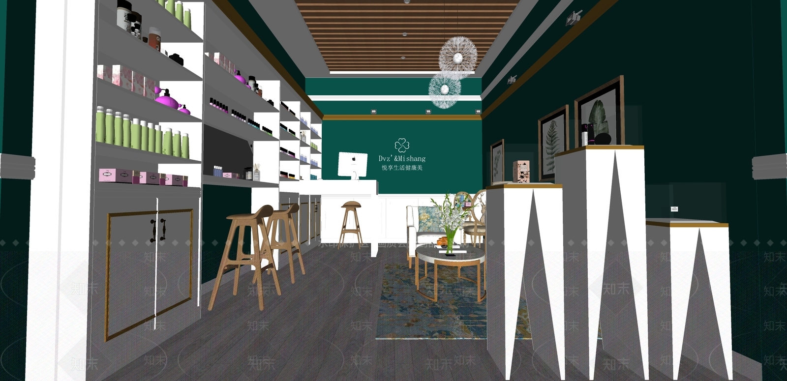 现代美妆店SU模型下载【ID:1116956762】