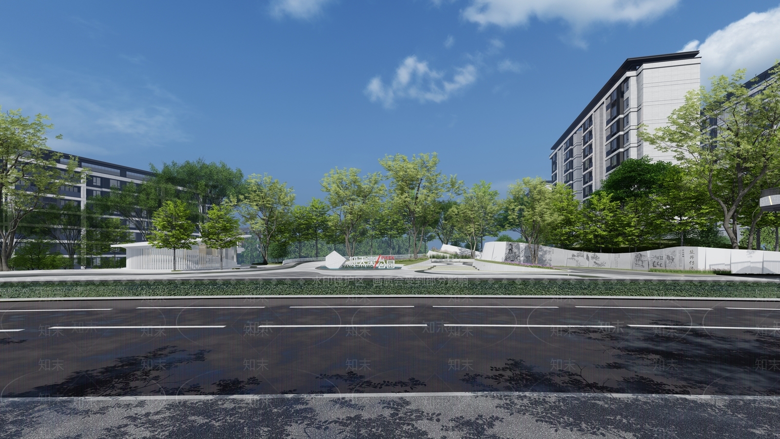 现代口袋公园景观SU模型下载【ID:1116959215】