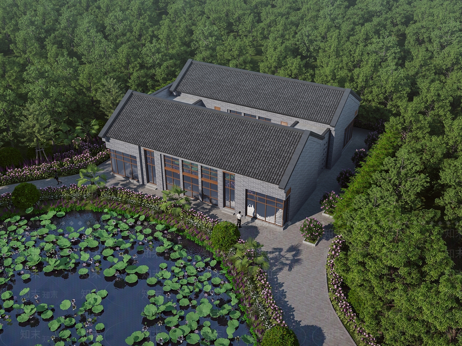 中式四合院3D模型下载【ID:1116964434】