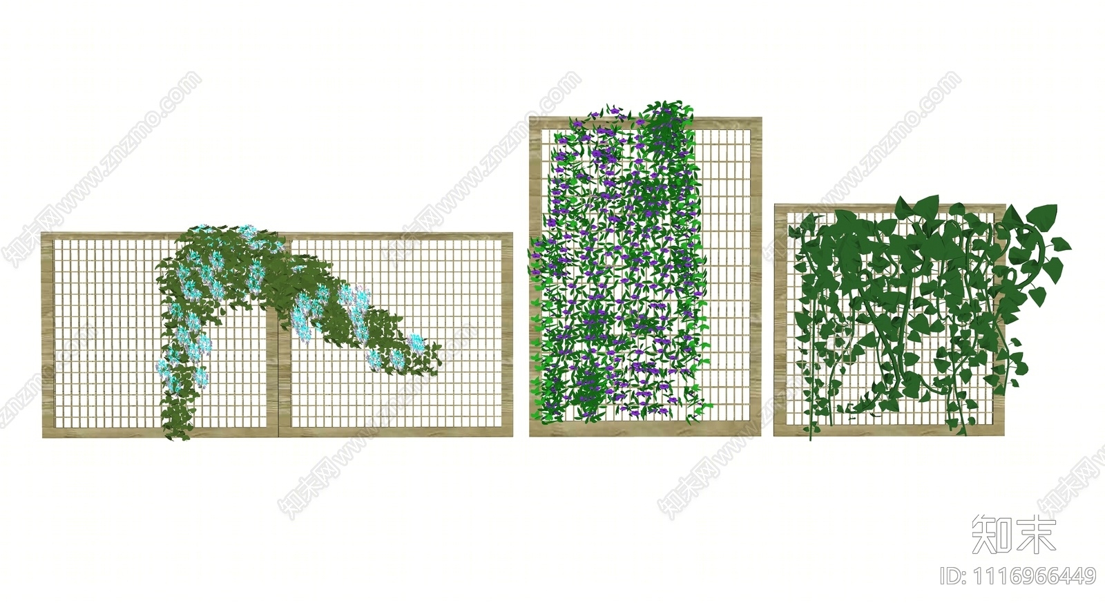 爬藤植物花卉SU模型下载【ID:1116966449】