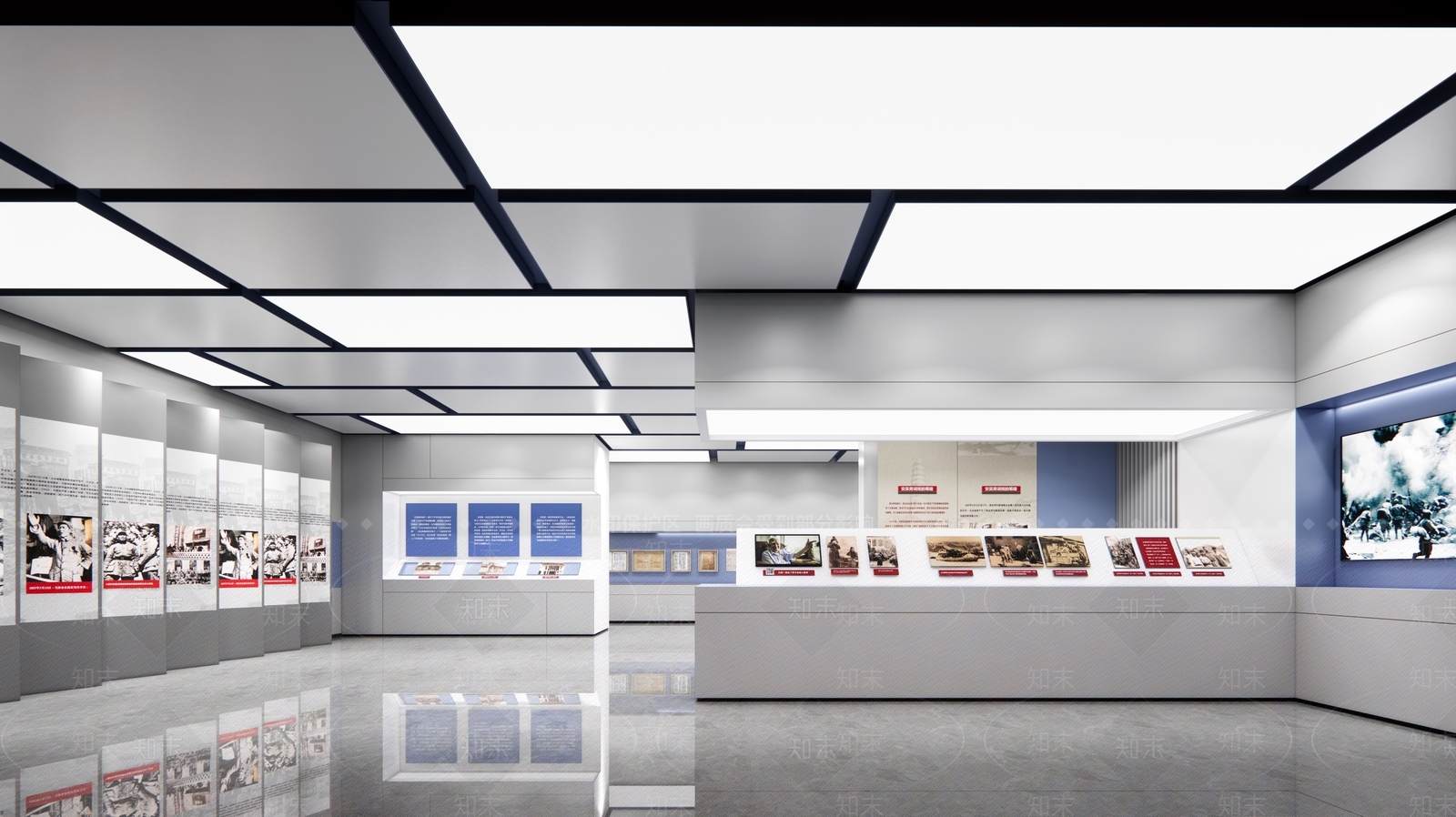 现代党建展厅SU模型下载【ID:1116970545】