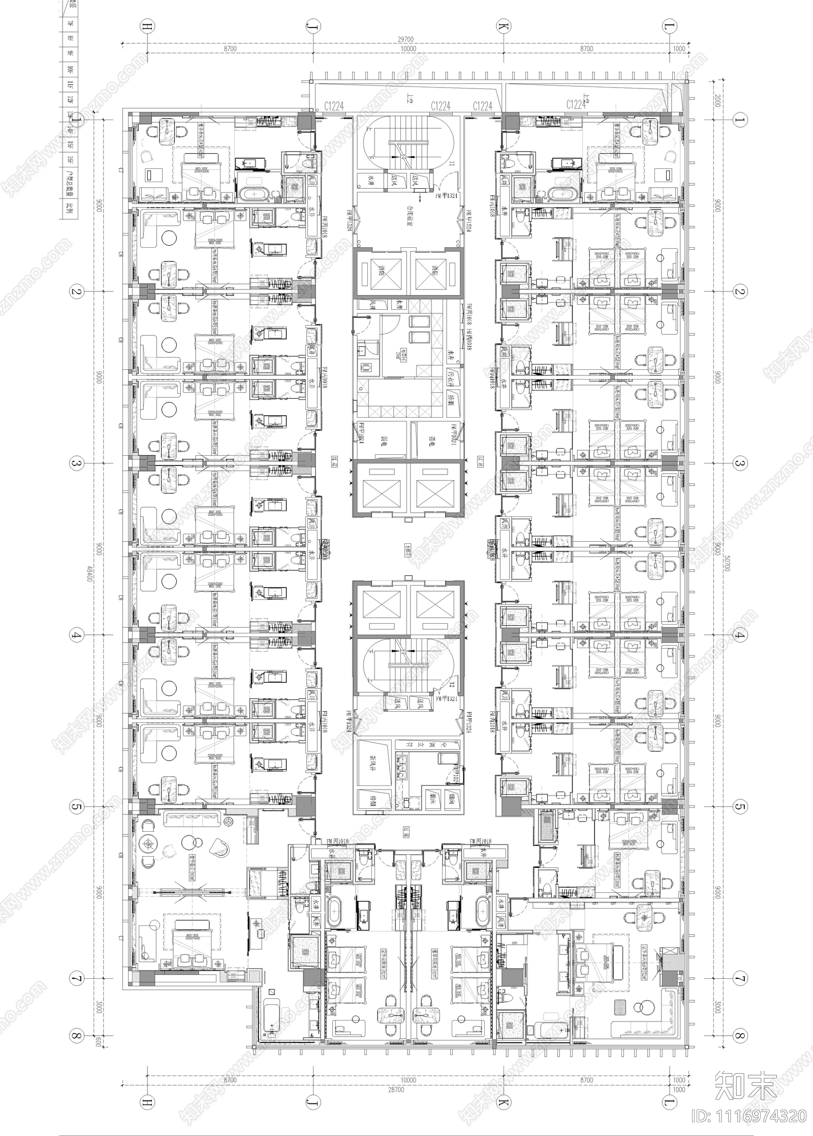 LHD福清国惠大酒店施工图效果图cad施工图下载【ID:1116974320】